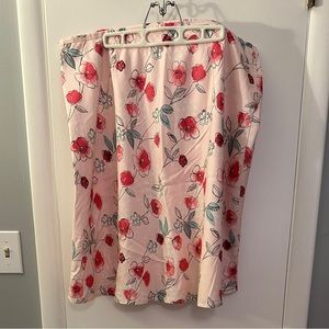 C.J. Banks Light Pink Knee Length Floral Pattern Skirt